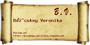 Böcskey Veronika névjegykártya
