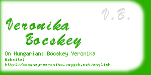 veronika bocskey business card
